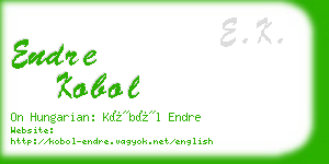 endre kobol business card